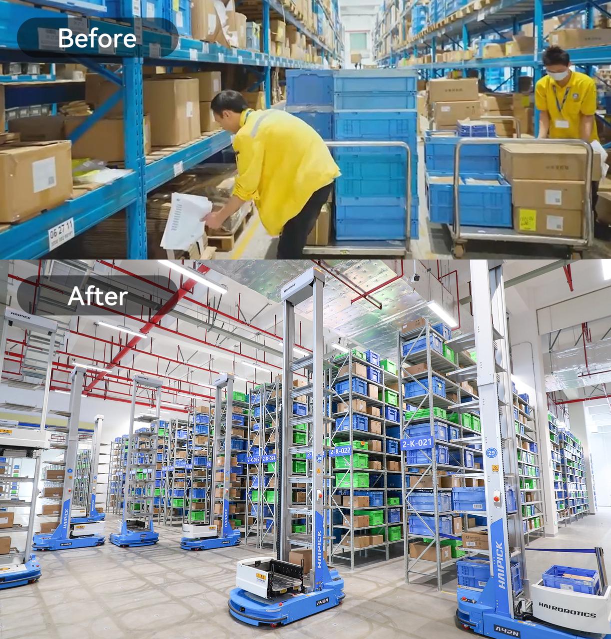 飛利浦智能工廠機器人和工人操作效率對比